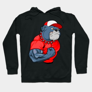 Angry bulldog as a bodybuilder Hoodie